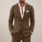 Men's two-piece single-breasted suit