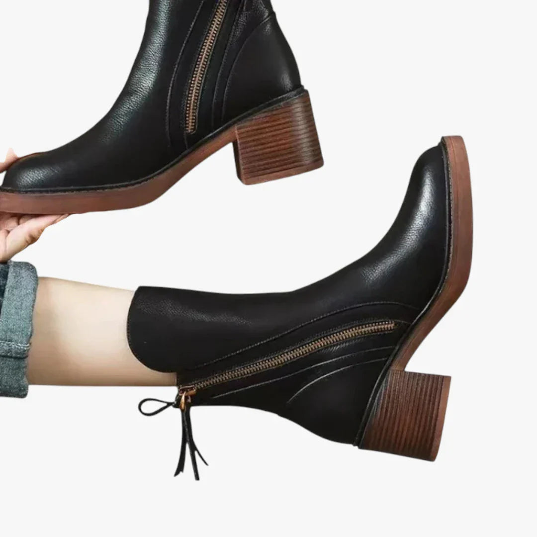 Madelyn | Women's Ankle-High Boot with Block Heel and Cushioned Comfort