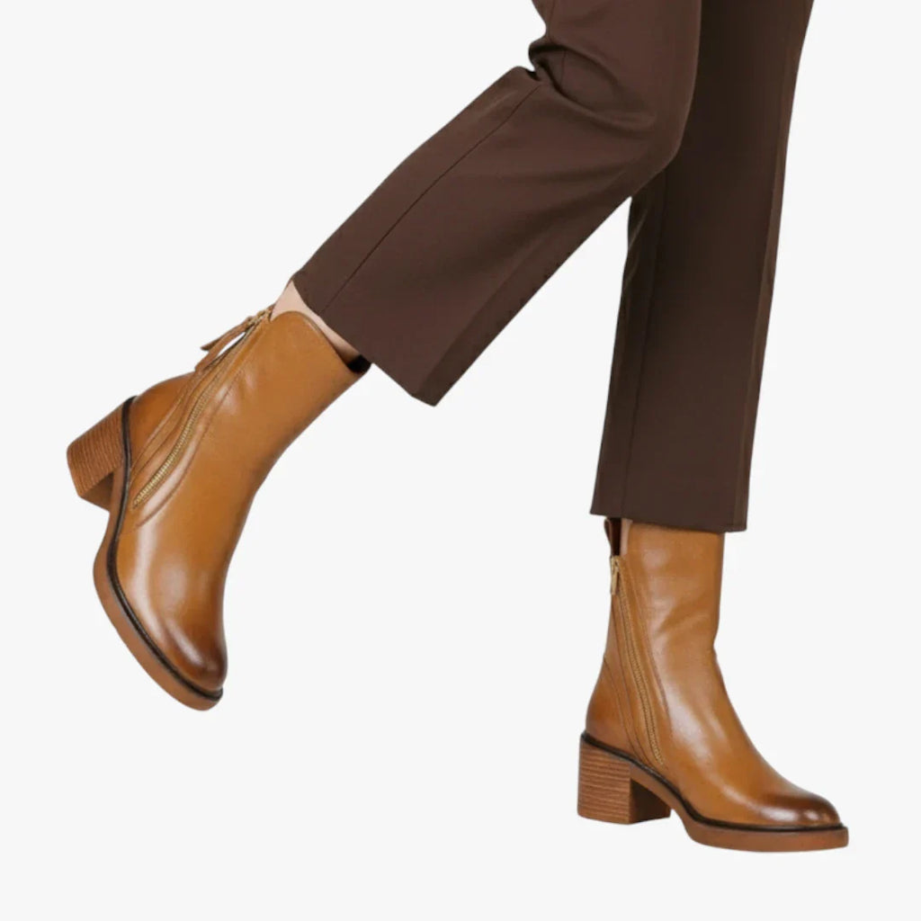 Madelyn | Women's Ankle-High Boot with Block Heel and Cushioned Comfort