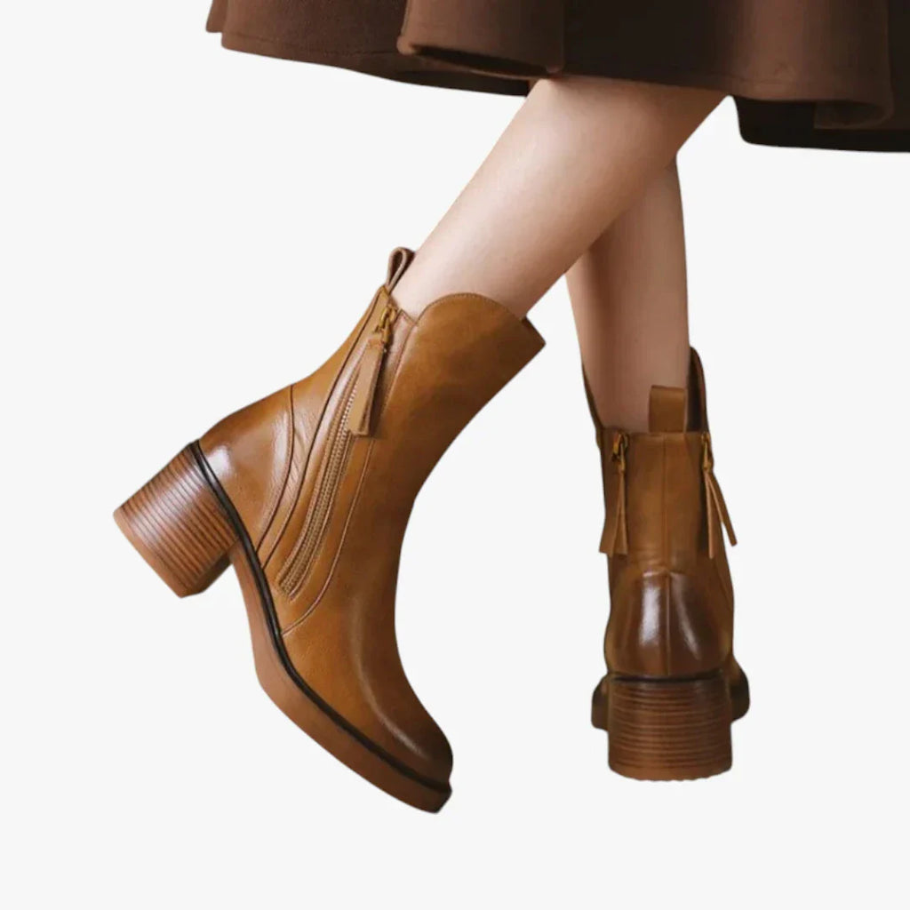 Madelyn | Women's Ankle-High Boot with Block Heel and Cushioned Comfort