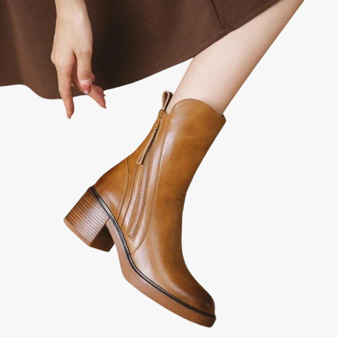 Madelyn | Women's Ankle-High Boot with Block Heel and Cushioned Comfort