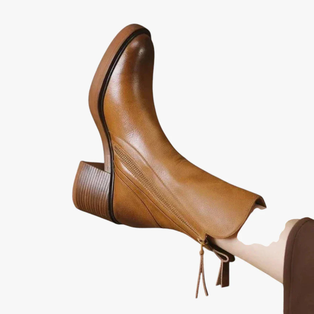 Madelyn | Women's Ankle-High Boot with Block Heel and Cushioned Comfort