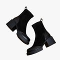 Daniela | Bottes en daim à talons hauts pour femmes