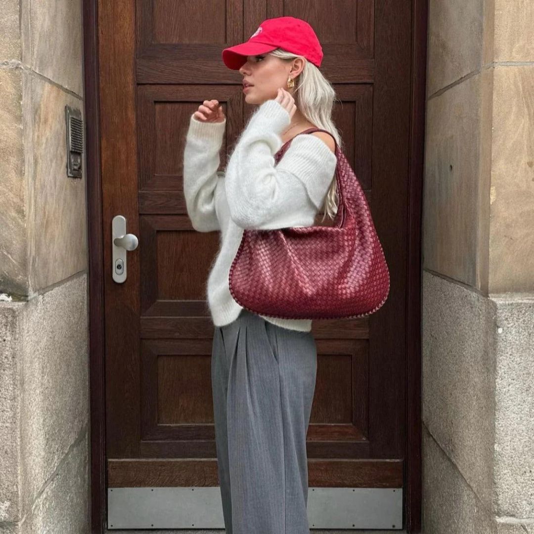 Sac hobo structuré pour femme avec bandoulière réglable