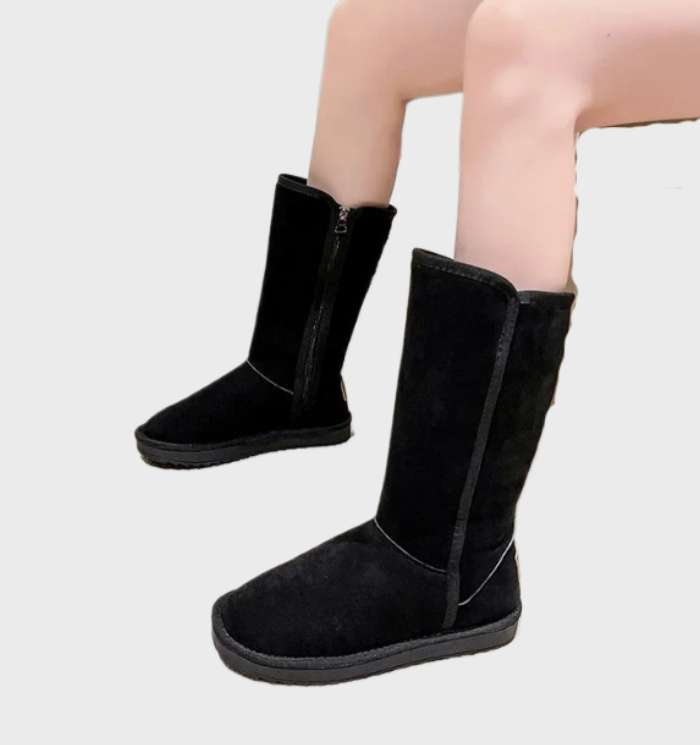 Mylene | bottes d'hiver en peau de mouton chaudes et imperméables avec fermeture éclair