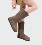 Mylene | bottes d'hiver en peau de mouton chaudes et imperméables avec fermeture éclair
