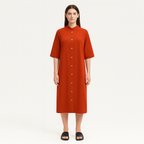Nora - robe midi simple et décontractée pour femme, idéale pour l'automne