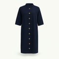 Marine Blue casual midi dress for women