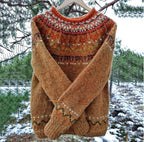 Pull-over vintage en tricot pour hommes - Col rond classique