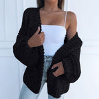 Gilet Annahi en maille pour femme – Couche douce en laine mélangée