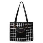 Sac fourre-tout à carreaux de grande capacité et tendance - Chic&Shines