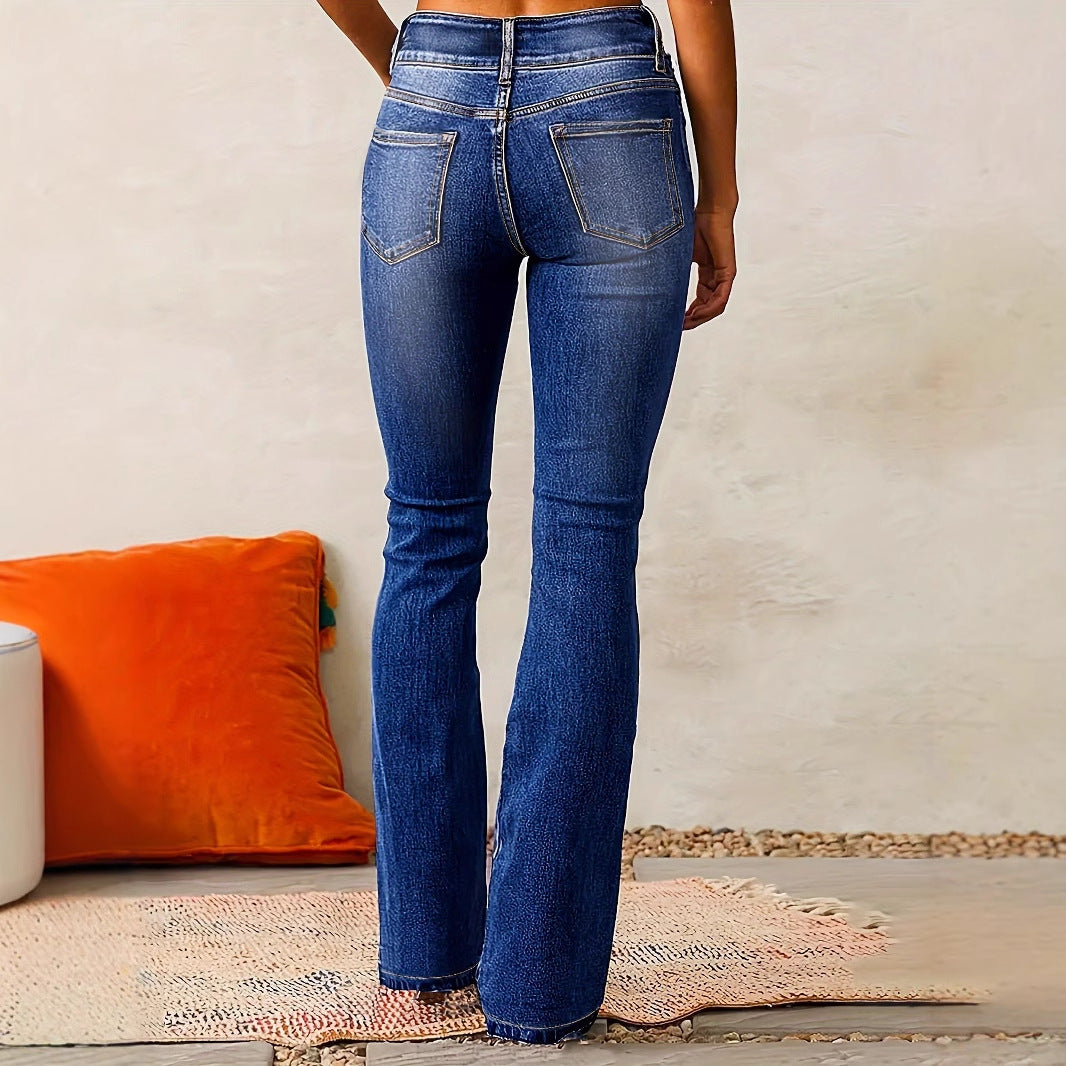 Washed stretch slim jeans
