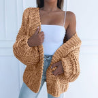 Gilet Annahi en maille pour femme – Couche douce en laine mélangée
