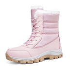 Bottes de neige imperméables pour femmes - Bottes d'hiver isolées avec semelle antidérapante