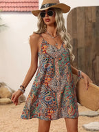 Robe courte à bretelles bohème - Chic&Shines