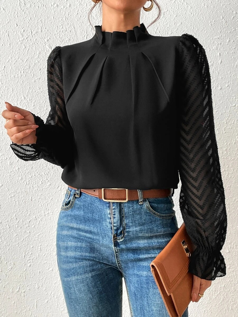 Chemisier à manches élégantes pour femme Malou – Style féminin