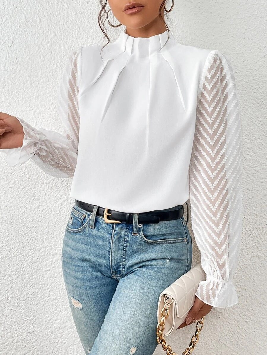 Chemisier à manches élégantes pour femme Malou – Style féminin
