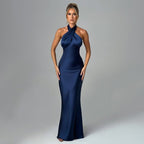 Robe longue licou sans manches dos nu - Chic&Shines