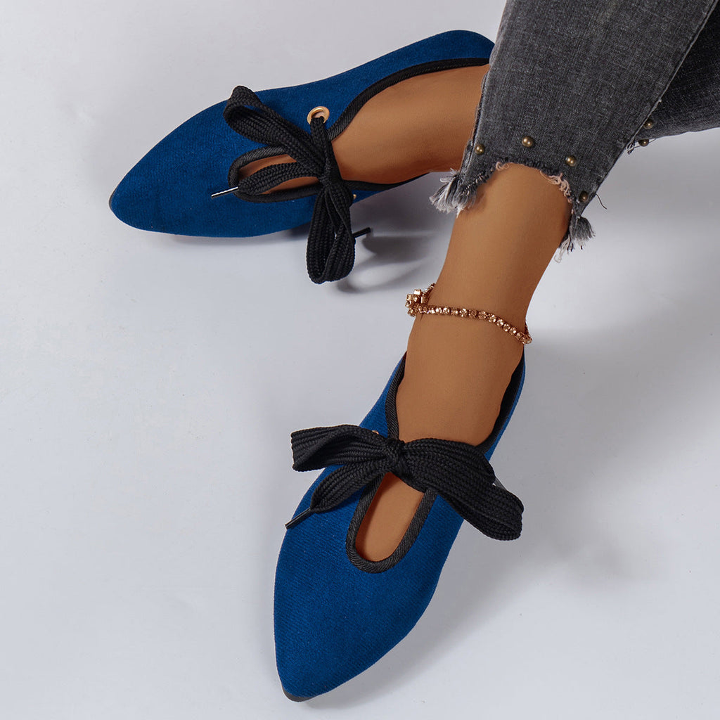 Chaussures plates décontractées Nœud