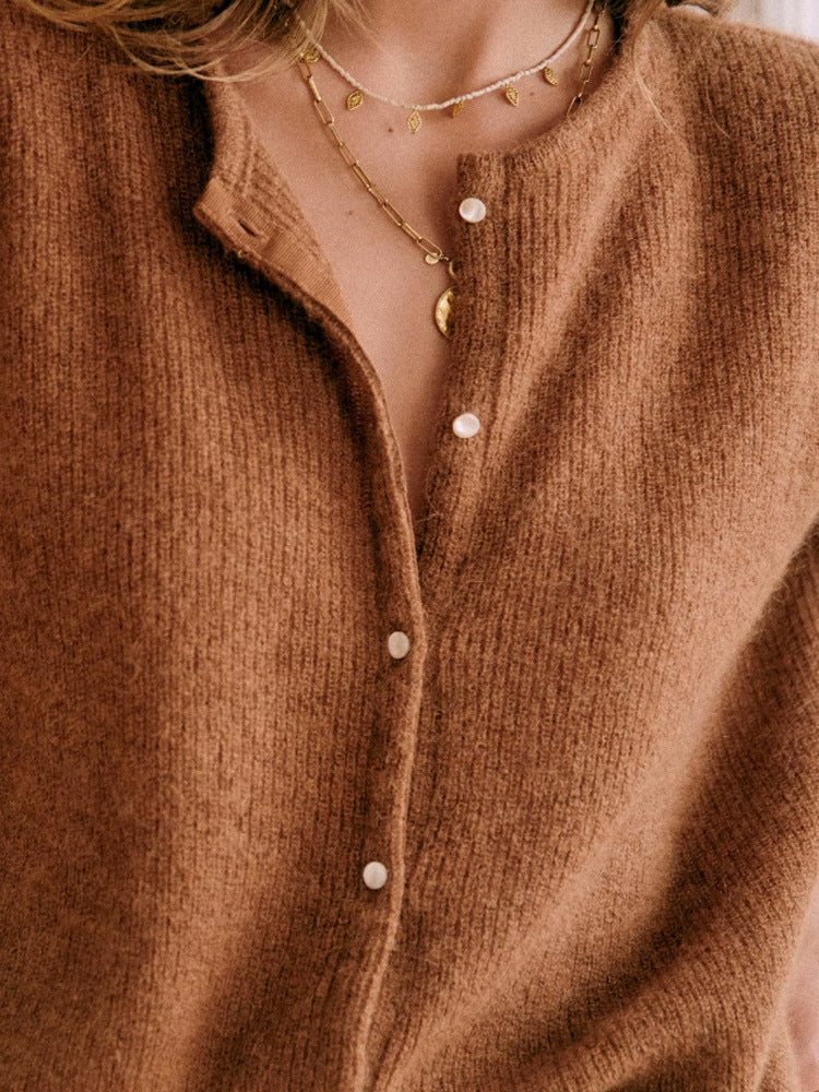 Gilet en acrylique pour femme – Tricot léger à manches longues, idéal pour la superposition au quotidien