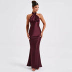 Robe longue licou sans manches dos nu - Chic&Shines