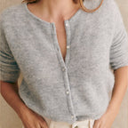 Gilet en acrylique pour femme – Tricot léger à manches longues, idéal pour la superposition au quotidien