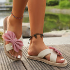 Casual floral flat sandals