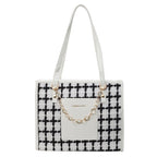 Sac fourre-tout à carreaux de grande capacité et tendance - Chic&Shines