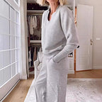 Isabelle-mode | Top et pantalon amples avec ensemble jambe large
