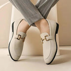 Nero - Mocassins en daim avec boucle en métal pour l'automne