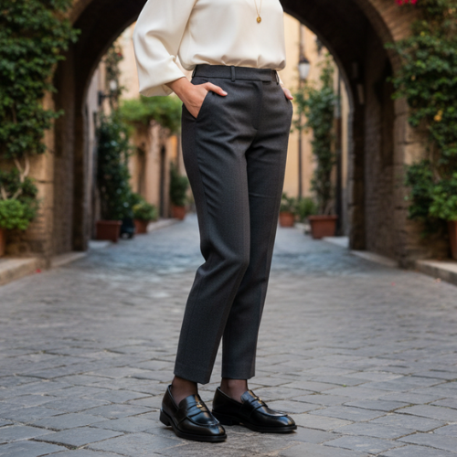 Mocassin orthopédique en cuir pour femme