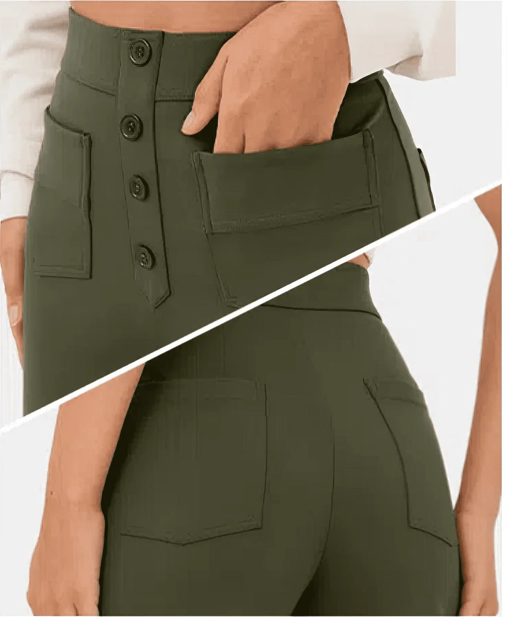Kurvekompas | Pantalon à taille haute automnal