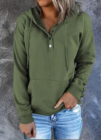 Sweat à capuche basique pour femme, coupe confortable et design sobre