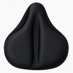 Coussin de selle de vélo noir ergonomique, design confortable, idéal pour cyclisme, améliore l'expérience de conduite, accessoire vélo essentiel.