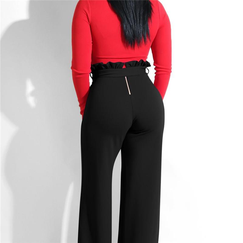 Pantalon taille plisser avec ceinture