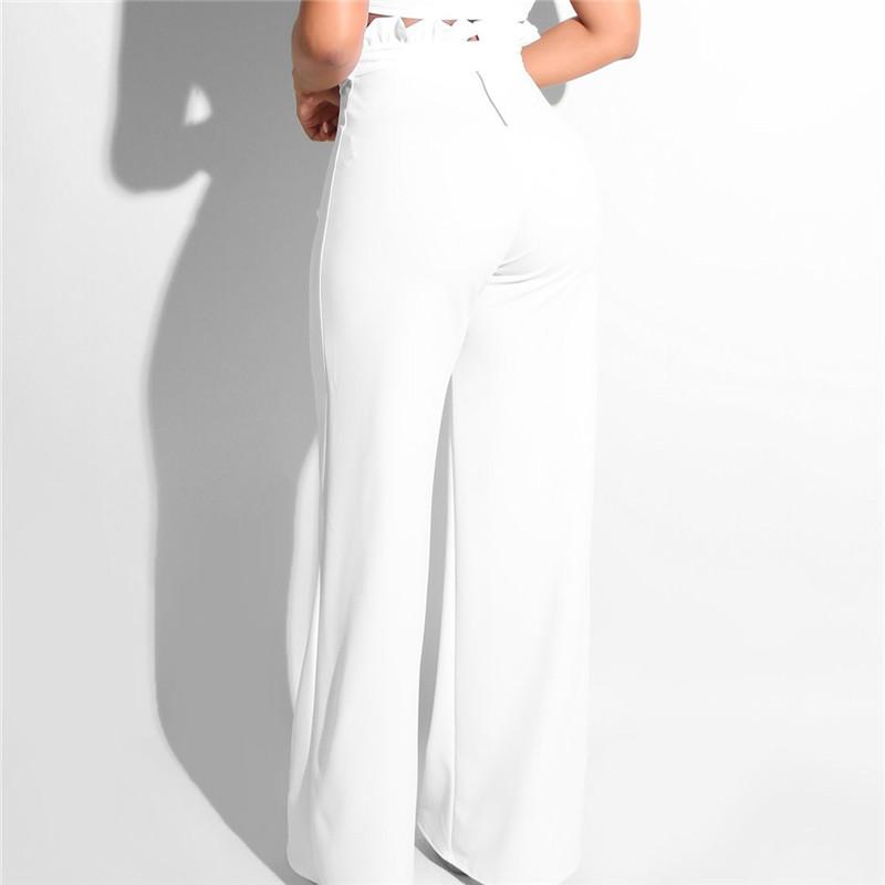 Pantalon taille plisser avec ceinture