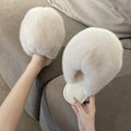 Pantoufles Peluche Mode Couleur Unie