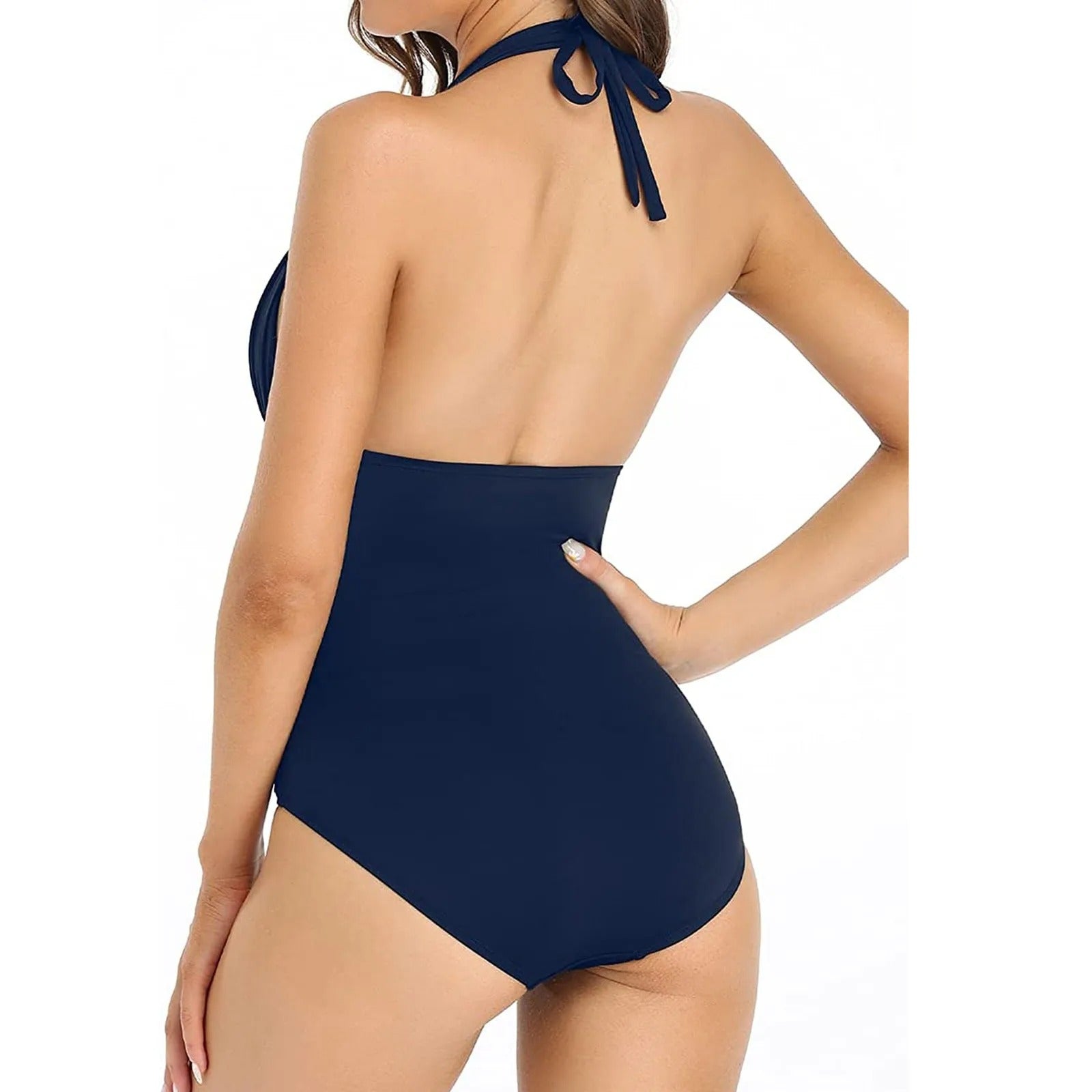Women's One-Piece Swimsuit Deep V Molded Cups Elegant Style Summer 2025