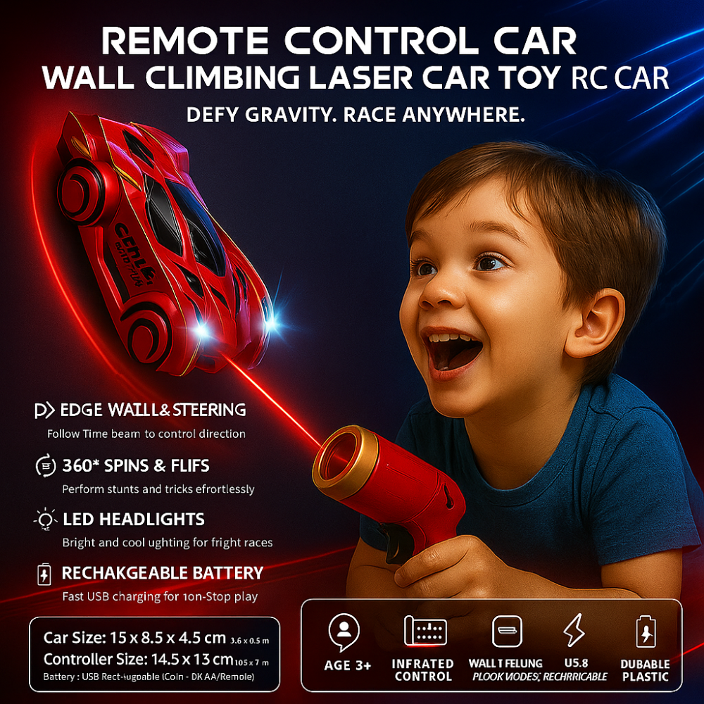 Voiture télécommandée à laser pour grimper aux murs