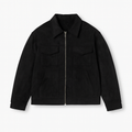Black suede jacket with zipper