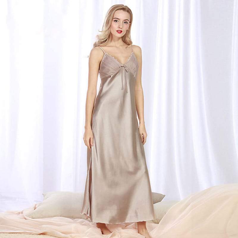 Robe de nuit longue col V