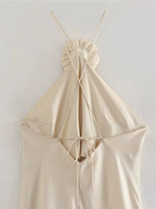 Robe champagne satin demoiselle d'honneur