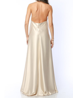 Robe de soirée longue satin