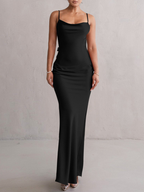 Robe longue satin rouge demoiselle d'honneur