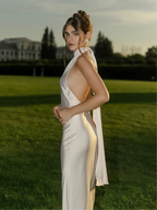 Champagne satin dress