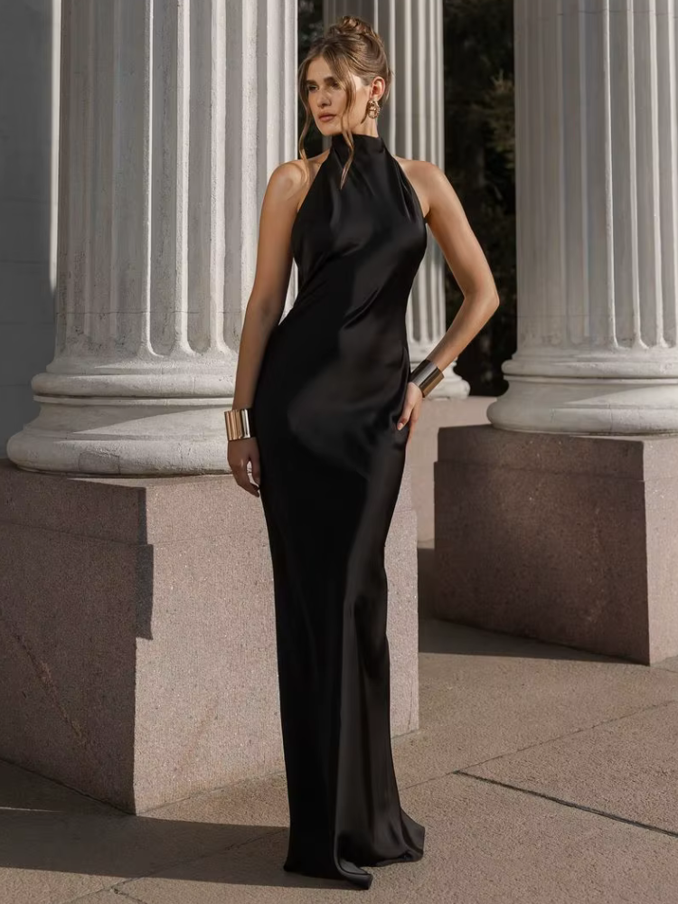 Champagne satin dress
