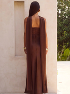 Backless satin dress