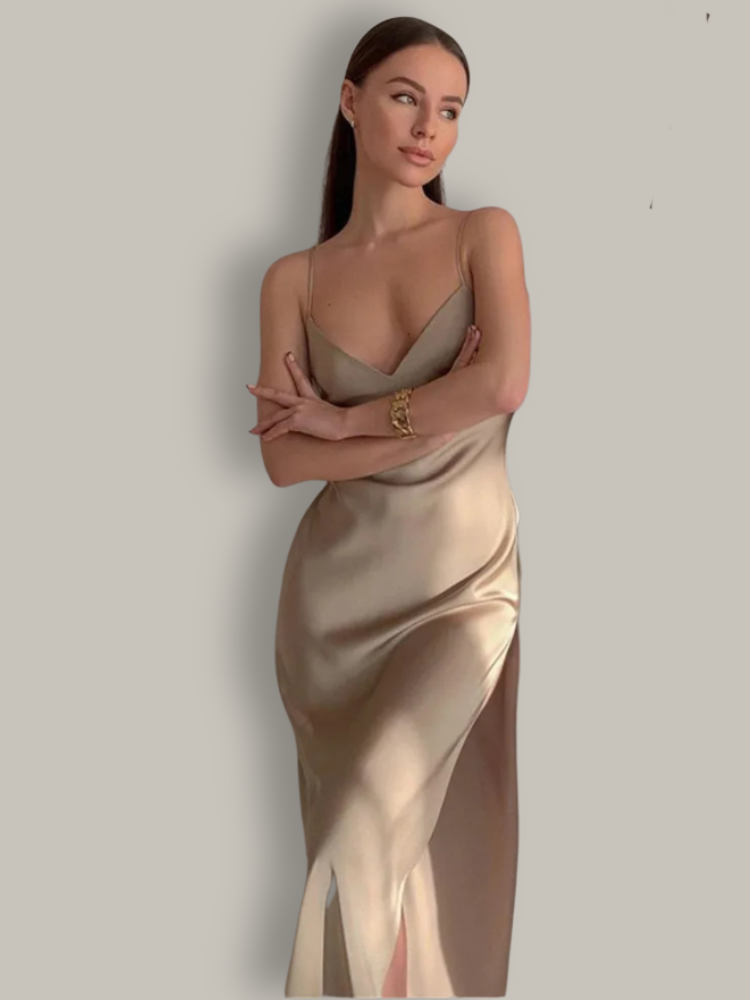 Sexy satin dress