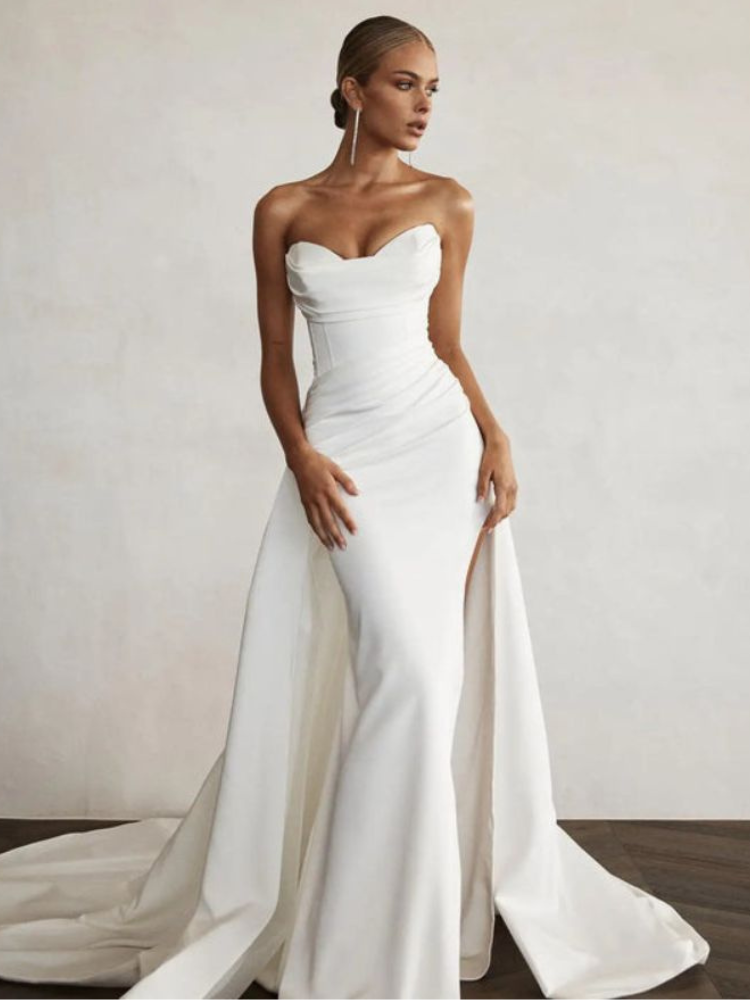 Satin wedding dress