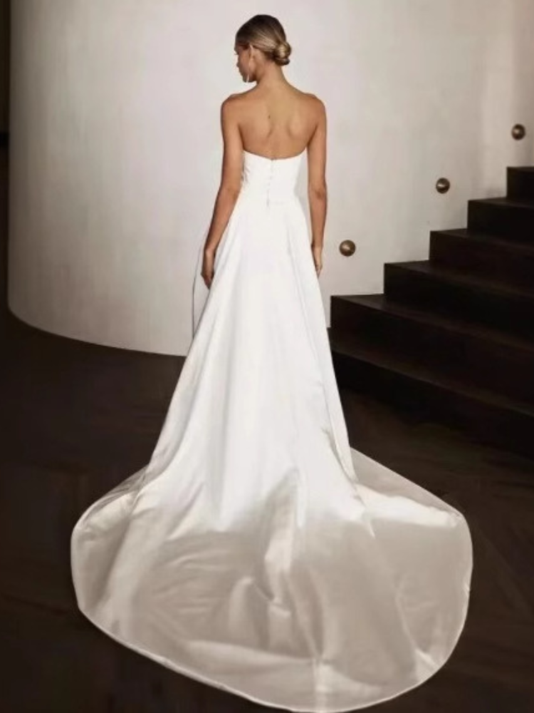 Satin wedding dress